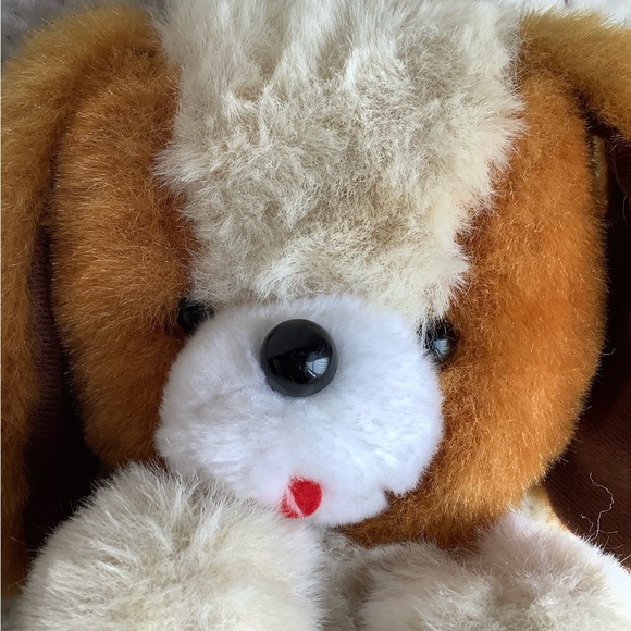 Vintage EATON Plush Dog 13.5 inch Sitting Stuffed Animal Dog w EATON Chest Tag - Picture 6 of 15